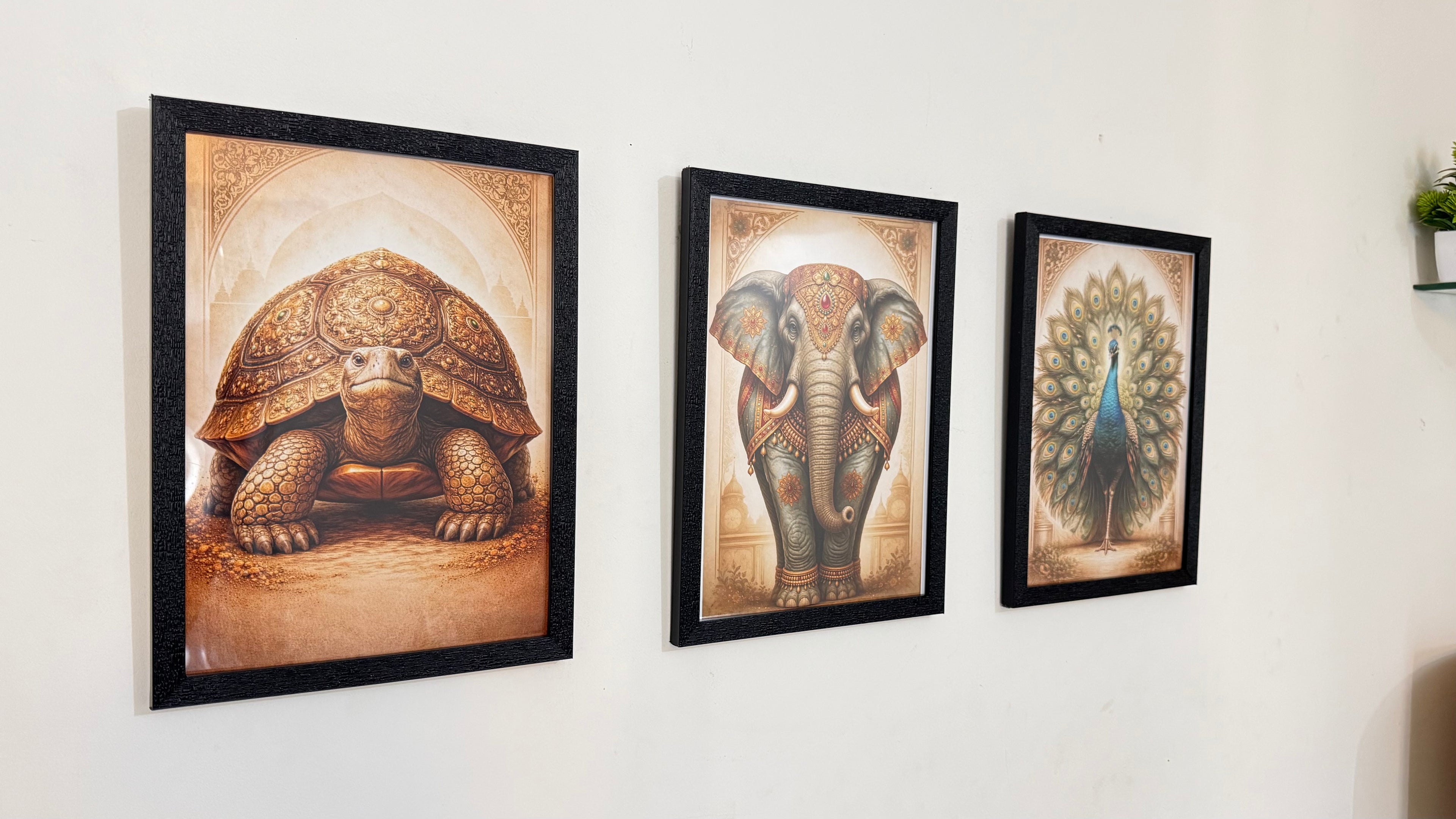 Good Luck Royal Animal Wall Poster Set (Pack of 3)