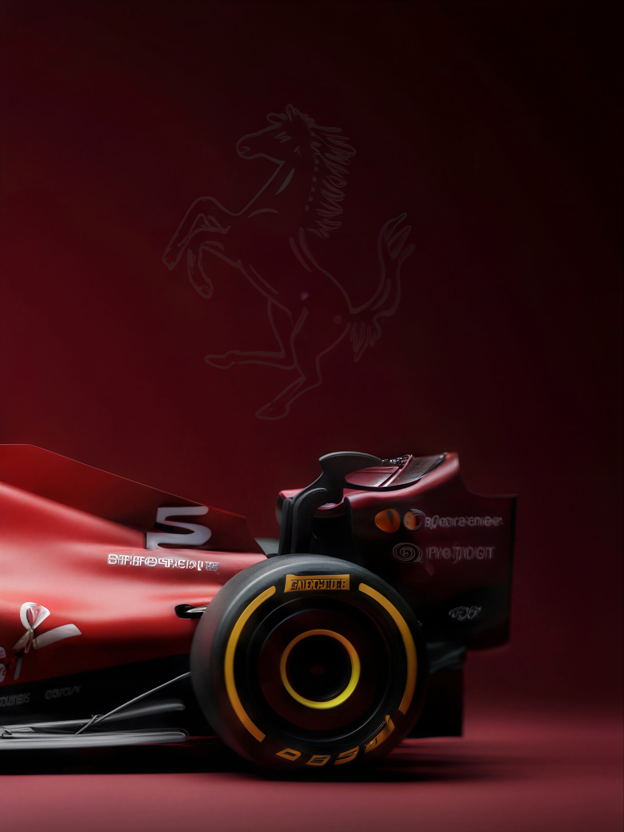 F1 Ferrari Split Poster